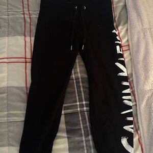 Calvin Klein Black Joggers with White Logo